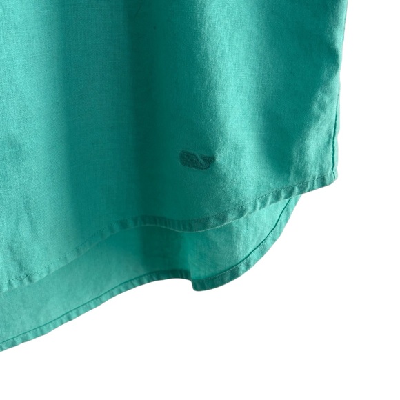 VINEYARD VINES Linen Blend Tunic/Swim Cover-up in Teal Size Med — SUMMER STAPLE! - Picture 5 of 7